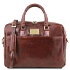 Коричнева шкіряна сумка для ноутбука URBINO Tuscany Leather TL141241 Brown - Фотографія № 100