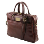 Коричнева шкіряна сумка для ноутбука URBINO Tuscany Leather TL141241 Brown - Фотографія № 102