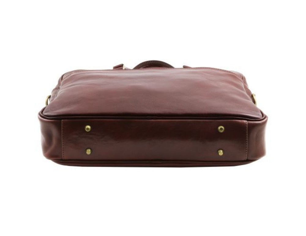 Коричнева шкіряна сумка для ноутбука URBINO Tuscany Leather TL141241 Brown - Фотографія № 5