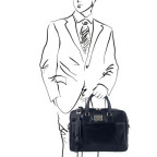 Темно-синя шкіряна сумка під ноутбук URBINO Tuscany Leather TL141241 Navy - Фотографія № 101