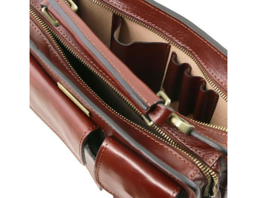 Шкіряна сумка портфель Tuscany Leather TL141270 Black - Фотографія № 6