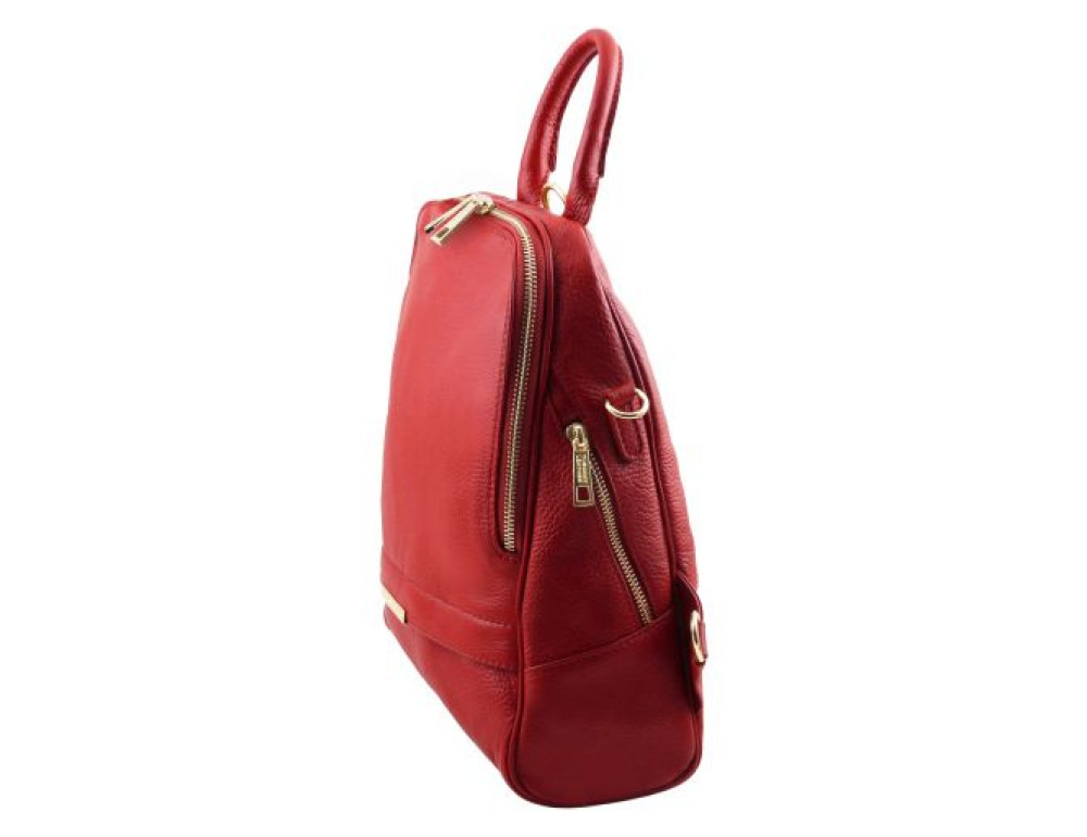 Червоний жіночий рюкзак зі свинячої шкіри TL BAG TL141376 Red - Фотографія № 3