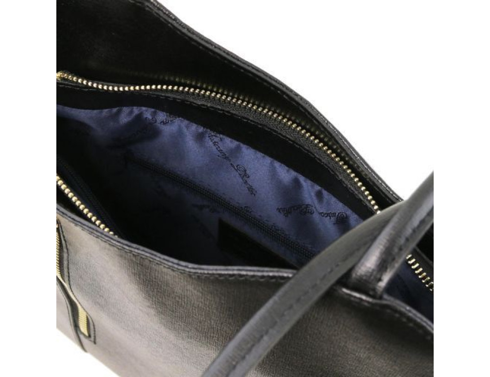 Чёрная женская сумка из натуральной кожи Patty Tuscany Leather TL141455 Black - Фото № 6