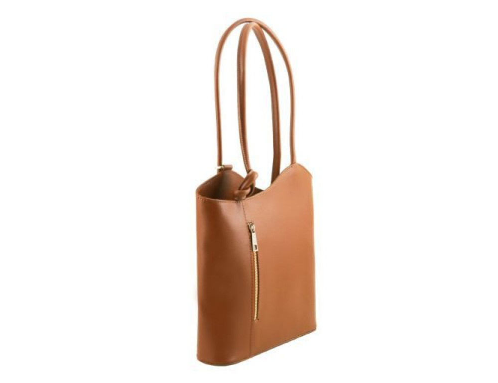 Коньячна жіноча сумка із натуральної шкіри Patty Tuscany Leather TL141455 COGNAC - Фотографія № 2