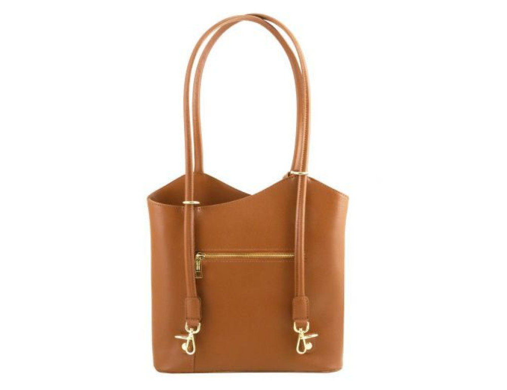 Коньячна жіноча сумка із натуральної шкіри Patty Tuscany Leather TL141455 COGNAC - Фотографія № 3
