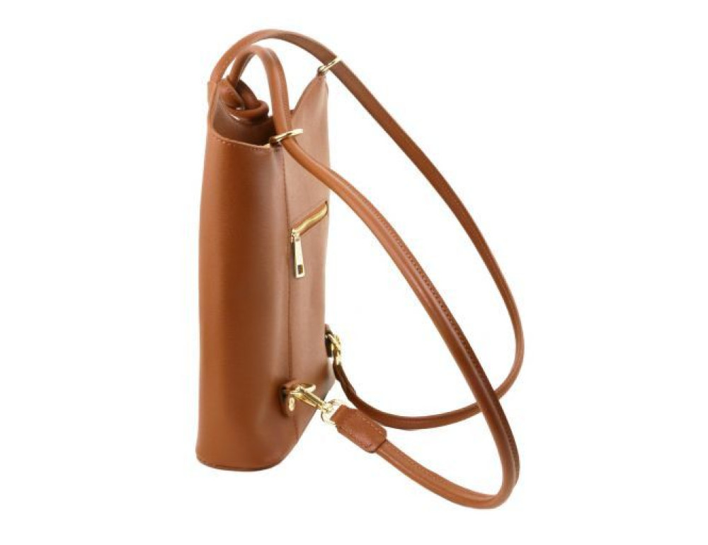 Коньячна жіноча сумка із натуральної шкіри Patty Tuscany Leather TL141455 COGNAC - Фотографія № 4