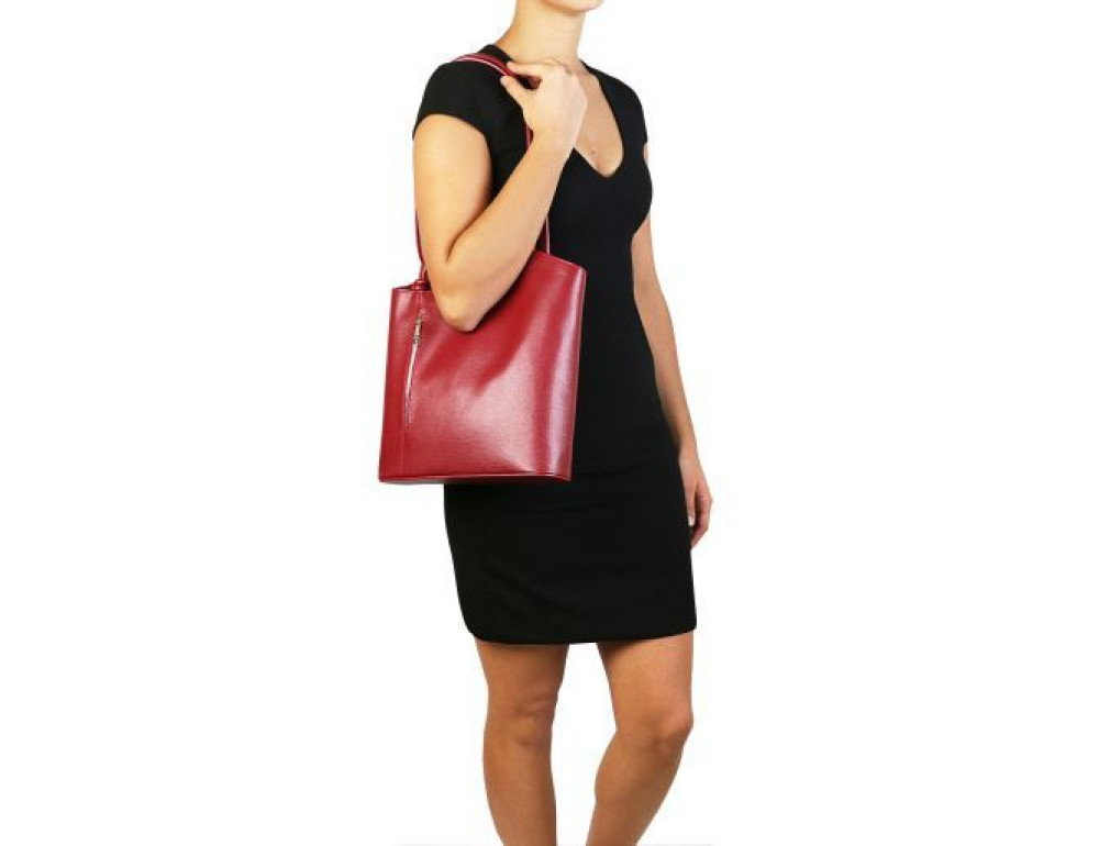 Коньячна жіноча сумка із натуральної шкіри Patty Tuscany Leather TL141455 COGNAC - Фотографія № 8