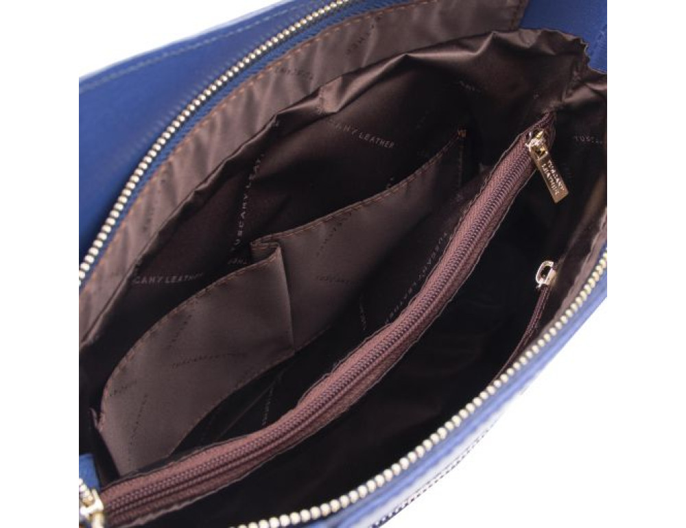 Жіноча сумка із Saffiano шкіри Patty Tuscany Leather TL141455 Dark Blue - Фотографія № 5