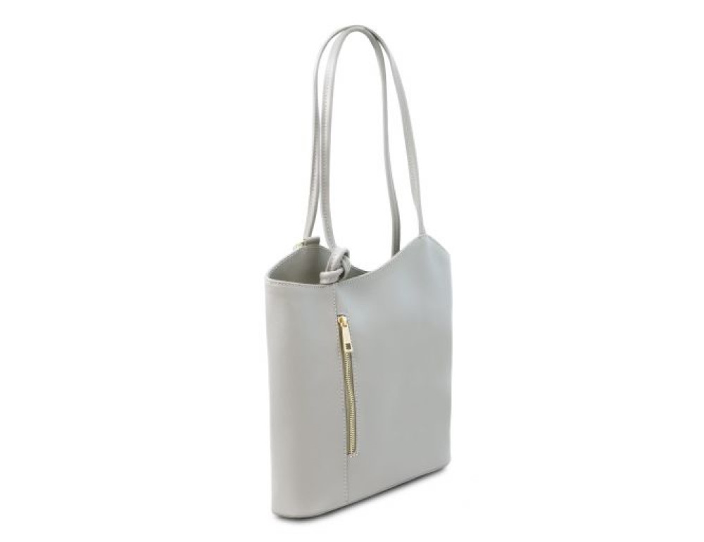 Женская сумка из натуральной кожи Patty Tuscany Leather TL141455 Light Gray - Фото № 2