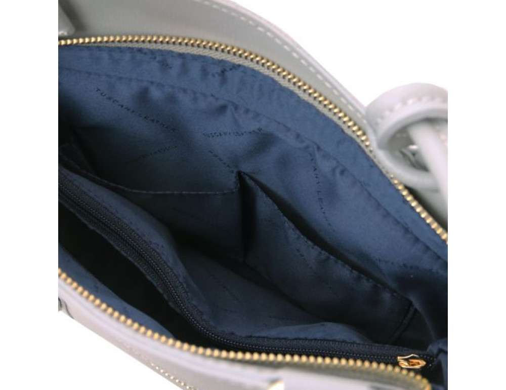 Женская сумка из натуральной кожи Patty Tuscany Leather TL141455 Light Gray - Фото № 5