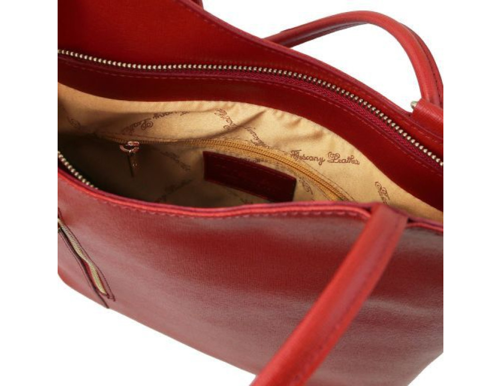 Женская сумка из Saffiano кожи Patty Tuscany Leather TL141455 Red - Фото № 5