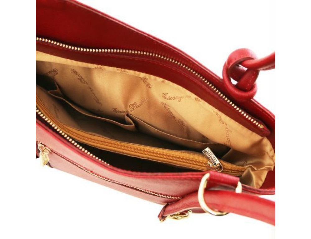 Женская сумка из Saffiano кожи Patty Tuscany Leather TL141455 Red - Фото № 6
