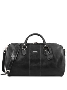 Чёрная кожаная дорожная сумка LISBONA Tuscany Leather TL141657 BLACK