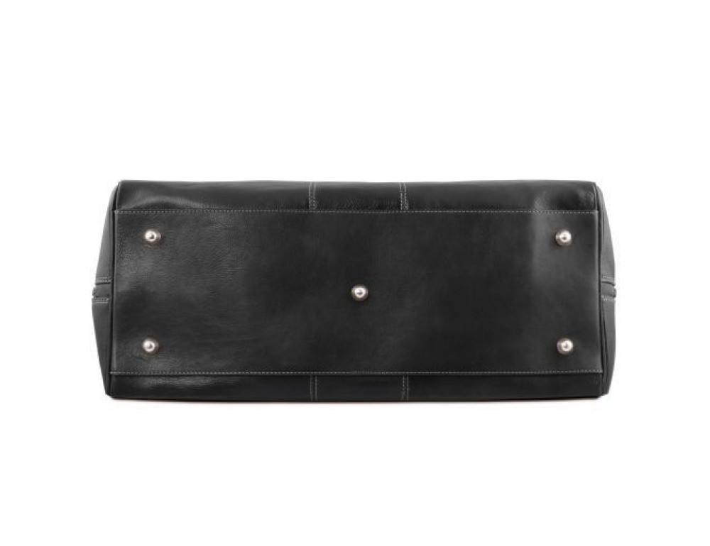 Чорна шкіряна дорожня сумка LISBONA Tuscany Leather TL141657 BLACK - Фотографія № 4