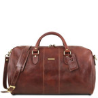 Велика шкіряна сумка дорожня LISBONA Tuscany Leather TL141657 Brown - Фотографія № 100