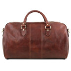 Велика шкіряна сумка дорожня LISBONA Tuscany Leather TL141657 Brown - Фотографія № 101