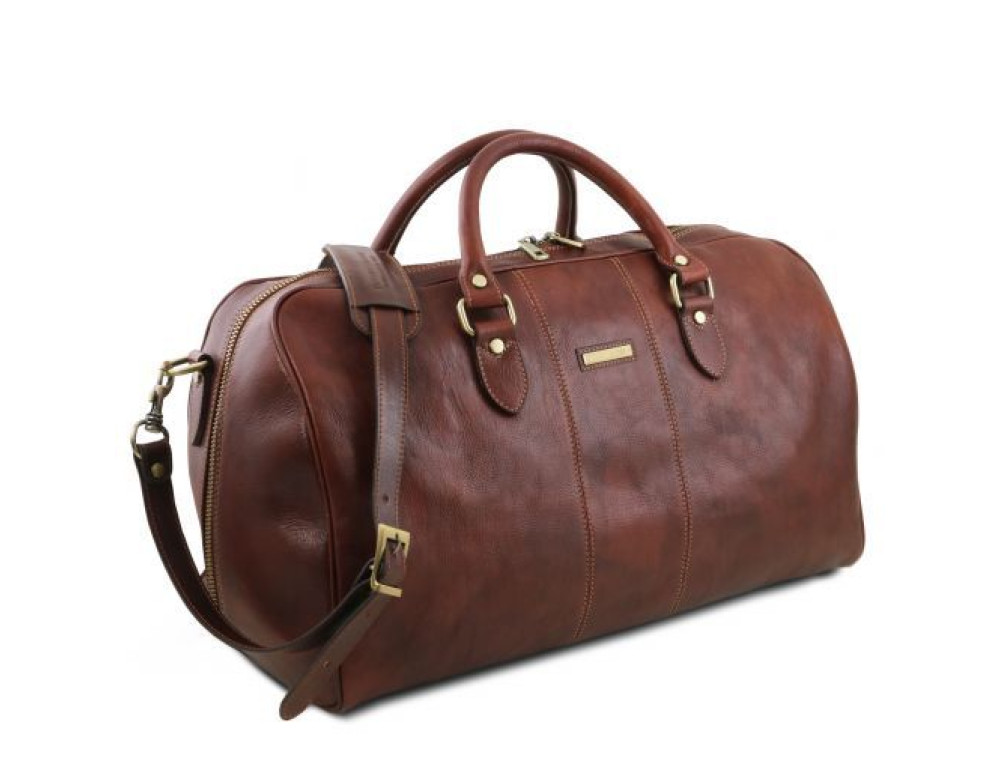 Велика шкіряна сумка дорожня LISBONA Tuscany Leather TL141657 Brown - Фотографія № 3