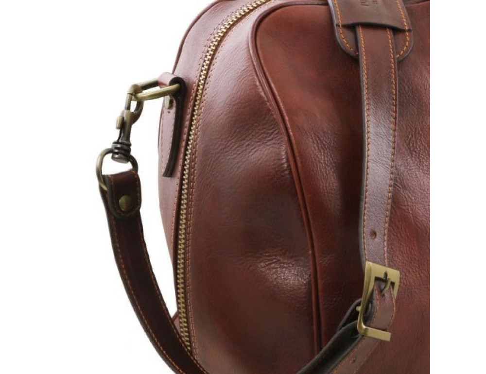 Велика шкіряна сумка дорожня LISBONA Tuscany Leather TL141657 Brown - Фотографія № 5
