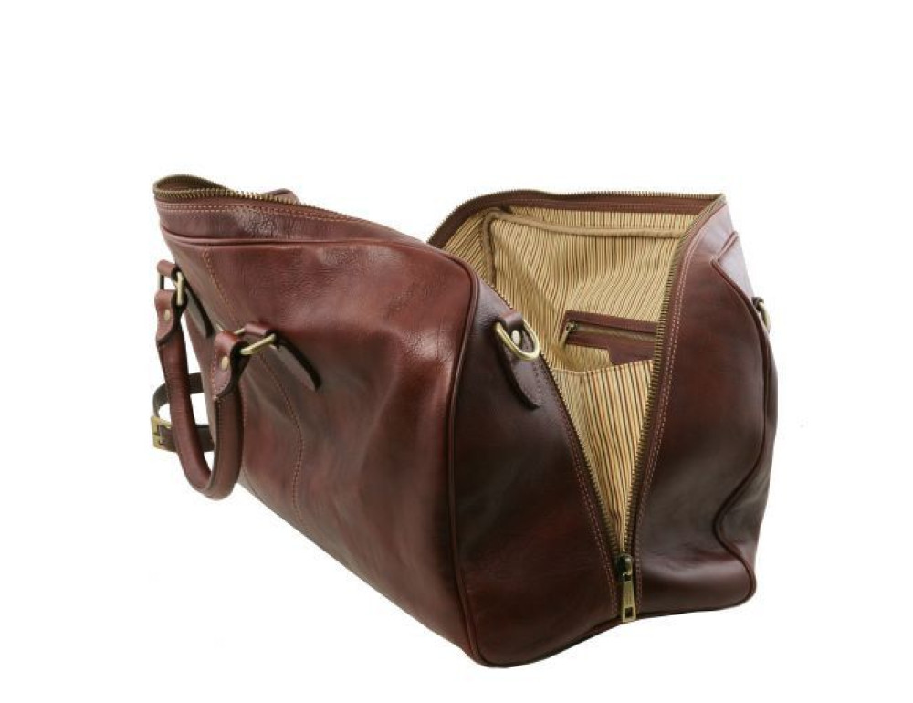 Велика шкіряна сумка дорожня LISBONA Tuscany Leather TL141657 Brown - Фотографія № 6