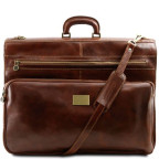 Шкіряний дорожній портплед коричневого кольору PAPEETE Tuscany Leather TL3056 Brown - Фотографія № 100