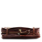 Шкіряний дорожній портплед коричневого кольору PAPEETE Tuscany Leather TL3056 Brown - Фотографія № 103
