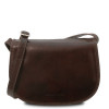 Тёмно-коричневая кожаная сумочка через плечо Tuscany Leather Isabella TL9031 Dark Brown