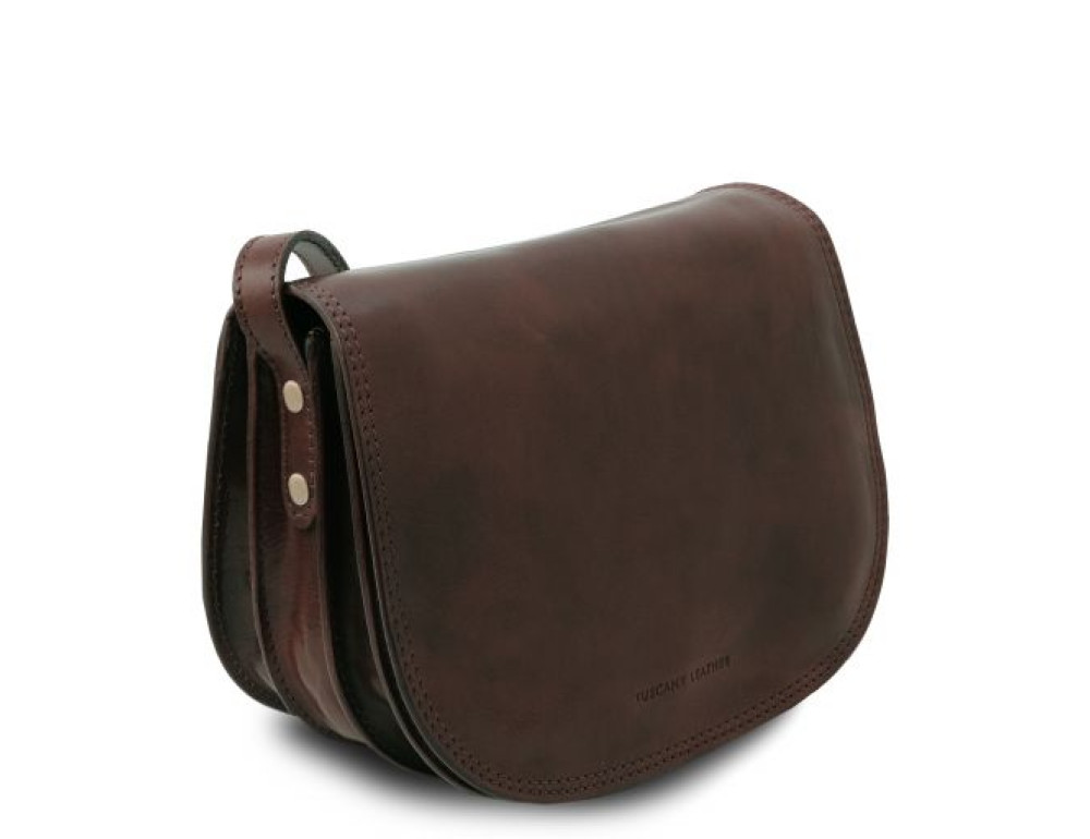 Темно-коричнева шкіряна сумочка через плече Tuscany Leather Isabella TL9031 Dark Brown - Фотографія № 2