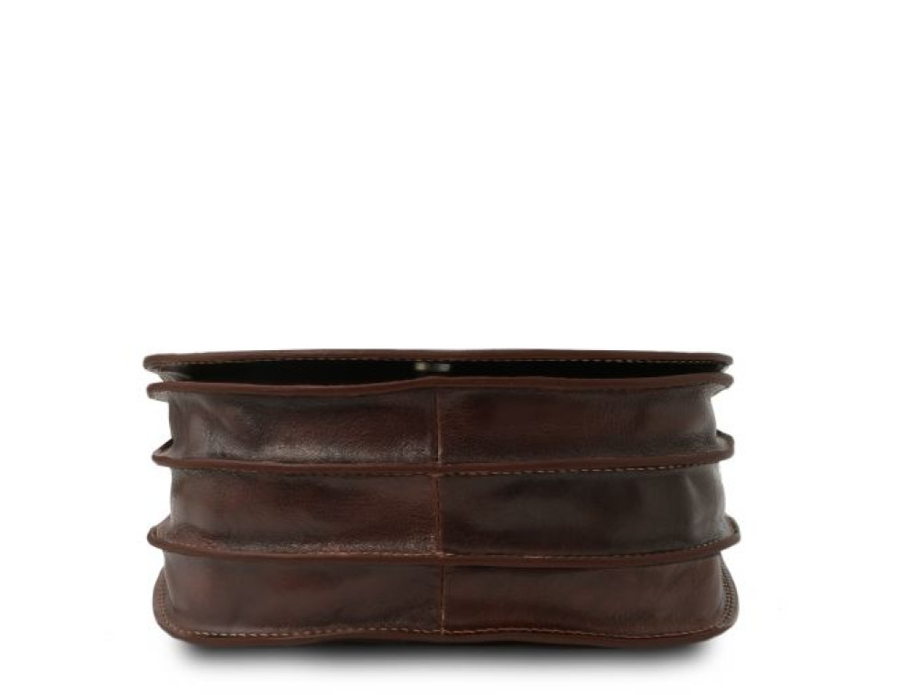 Темно-коричнева шкіряна сумочка через плече Tuscany Leather Isabella TL9031 Dark Brown - Фотографія № 4