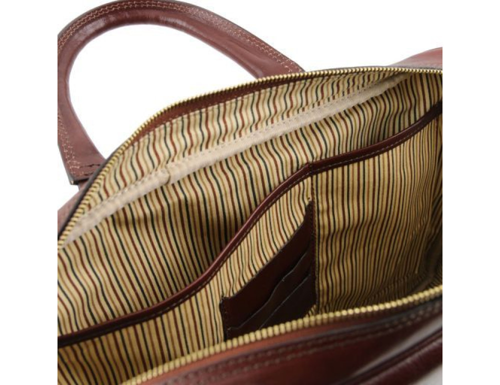 Чорна шкіряна сумка під ноутбук URBINO Tuscany Leather TL141241 Black - Фотографія № 7