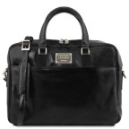 Чорна шкіряна сумка під ноутбук URBINO Tuscany Leather TL141241 Black - Фотографія № 100