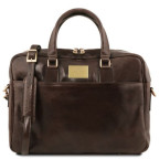 Темно-коричнева сумка під ноутбук URBINO Tuscany Leather TL141241 Dark Brown - Фотографія № 100
