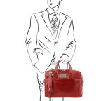 Червона чоловіча сумка під ноутбук URBINO Tuscany Leather TL141241 Red - Фотографія № 101