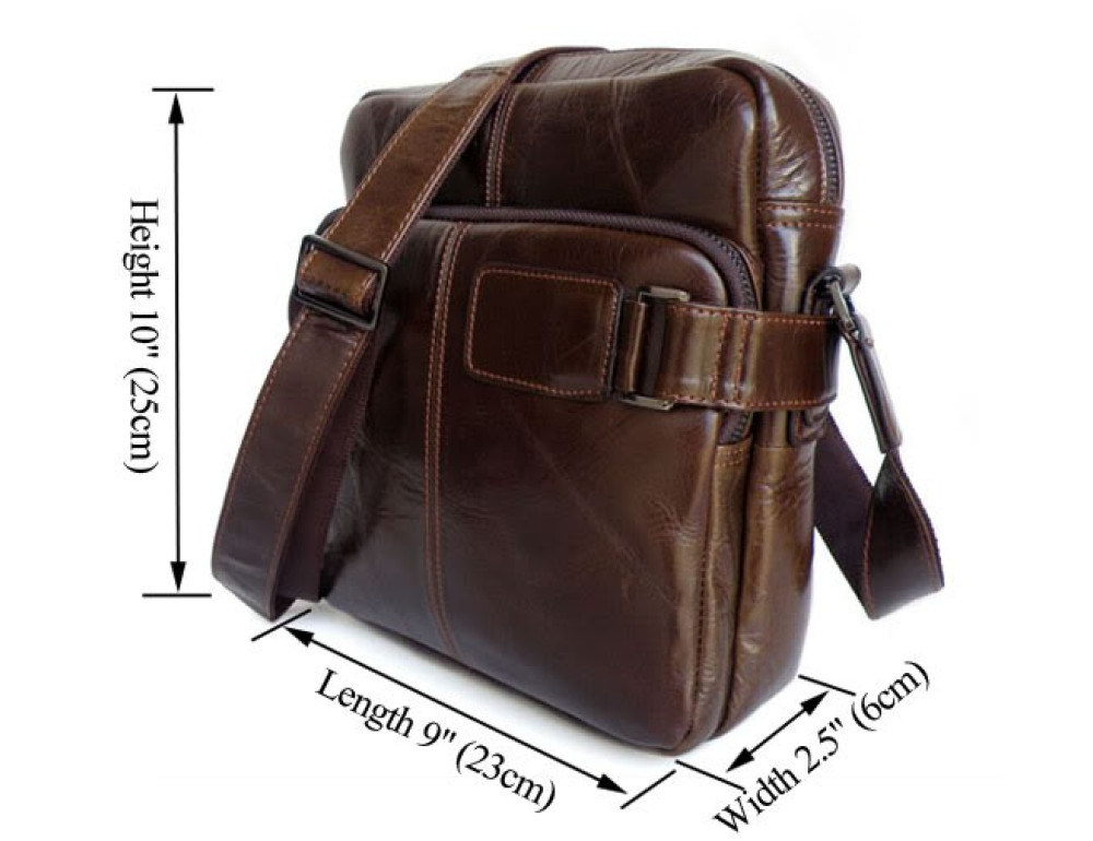 Чоловіча шкіряна сумка через плече TIDING BAG 6012 - Фотографія № 5