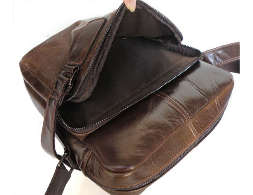 Чоловіча шкіряна сумка через плече TIDING BAG 6012 - Фотографія № 2