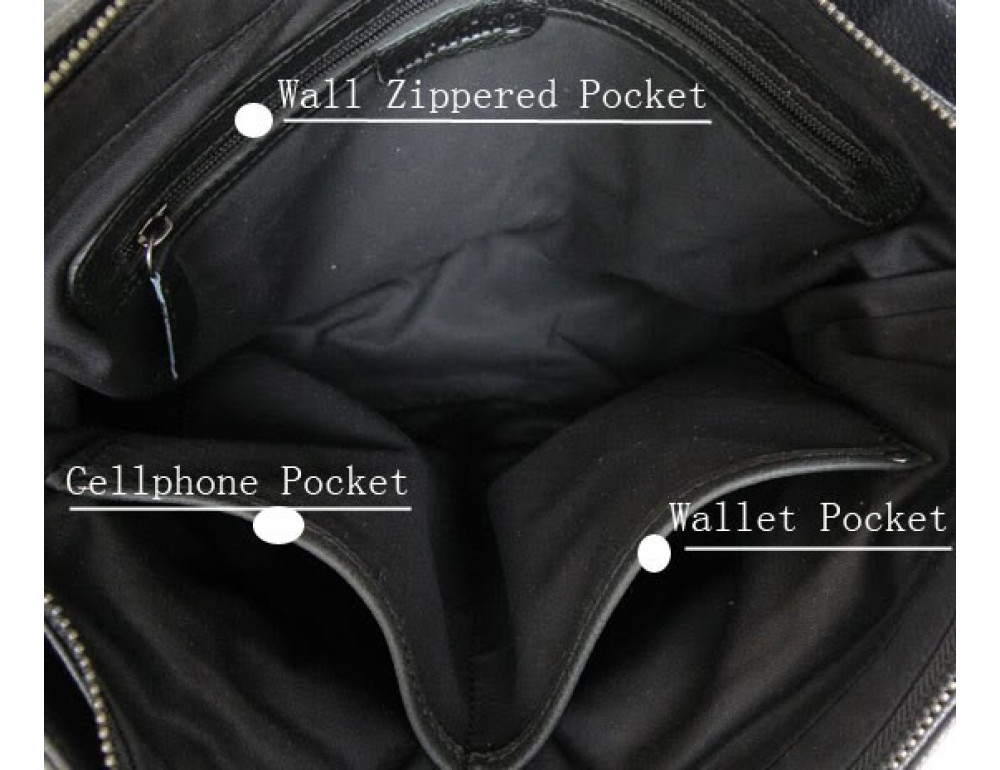 Шкіряна сумка через плече TIDING BAG 6046 - Фотографія № 5