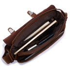 Чоловіча шкіряна сумка-месенджер TIDING BAG 6002B-1 коричнева - Фотографія № 103