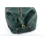 Зелена дорожня сумка із вінтажної шкіри Manuffato №1 craz.green - Фотографія № 103