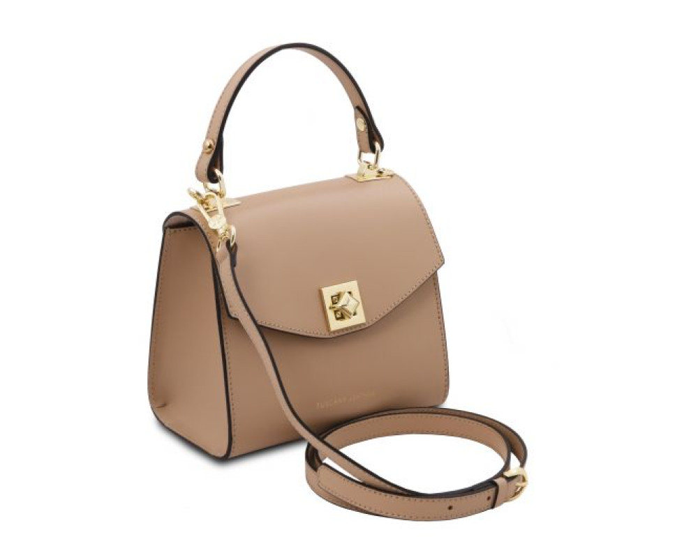 Жіноча італійська сумочка бежевого кольору TL BAG TL142203 CHAMPAGNE - Фотографія № 4