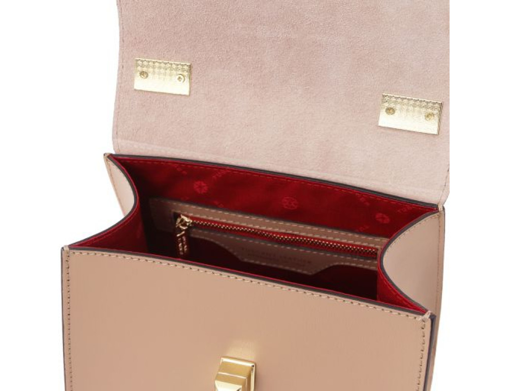 Жіноча італійська сумочка бежевого кольору TL BAG TL142203 CHAMPAGNE - Фотографія № 5