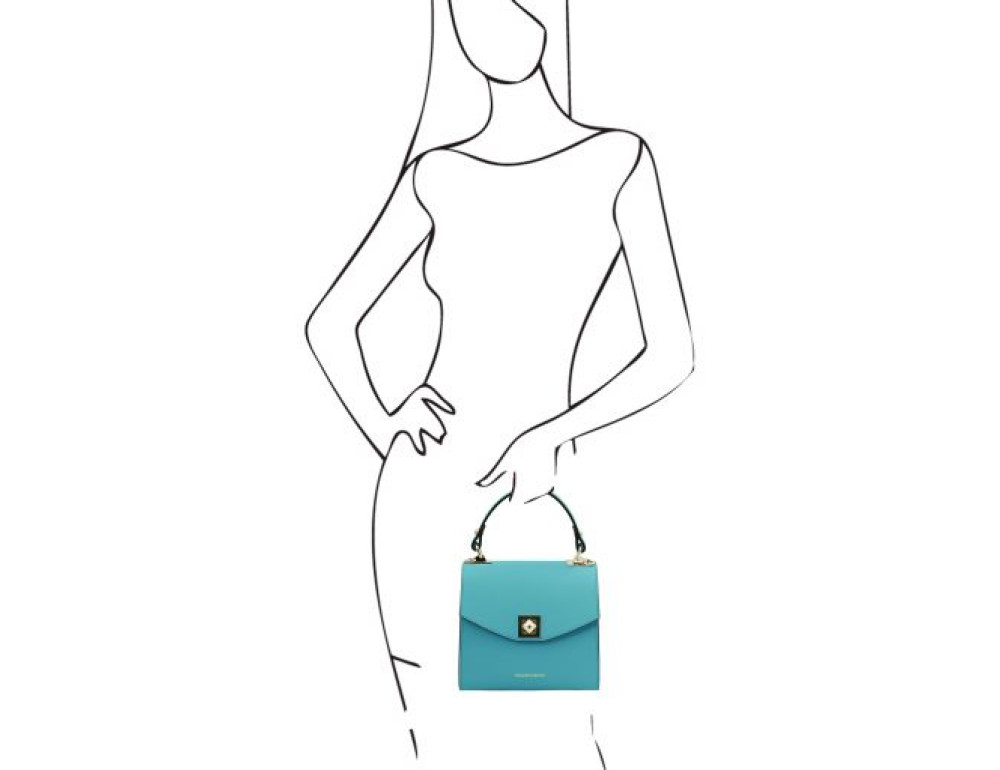 Жіноча італійська сумочка бірюзового кольору TL BAG TL142203 TURQUOISE - Фотографія № 2