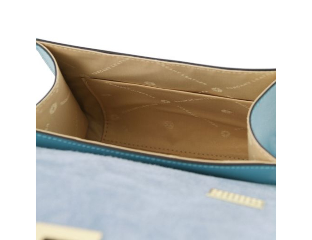Жіноча італійська сумочка бірюзового кольору TL BAG TL142203 TURQUOISE - Фотографія № 6