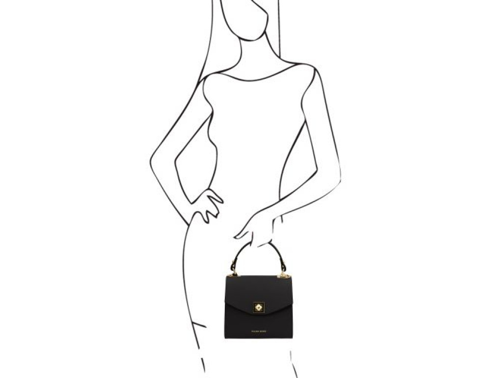 Жіноча італійська сумочка чорного кольору TL BAG TL142203 Black - Фотографія № 2