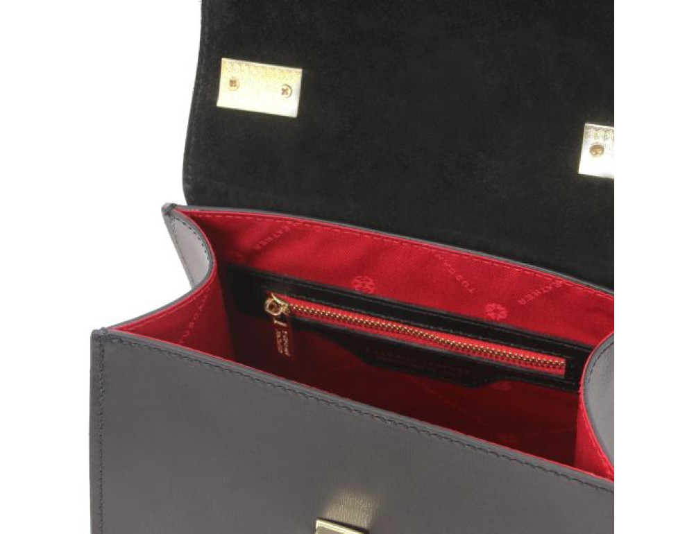 Жіноча італійська сумочка чорного кольору TL BAG TL142203 Black - Фотографія № 5