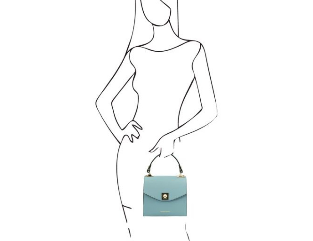 Жіноча італійська сумочка блакитного кольору TL BAG TL142203 LIGHT BLUE - Фотографія № 2