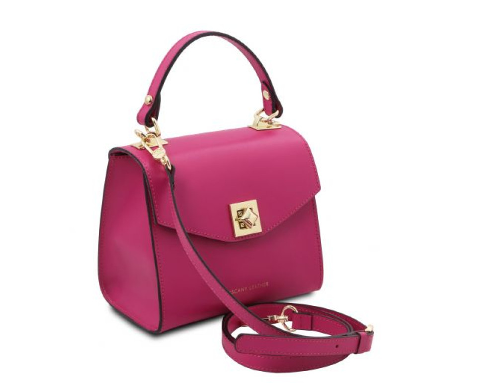 Жіноча італійська сумочка з телячої шкіри TL BAG TL142203 FUCHSIA - Фотографія № 3