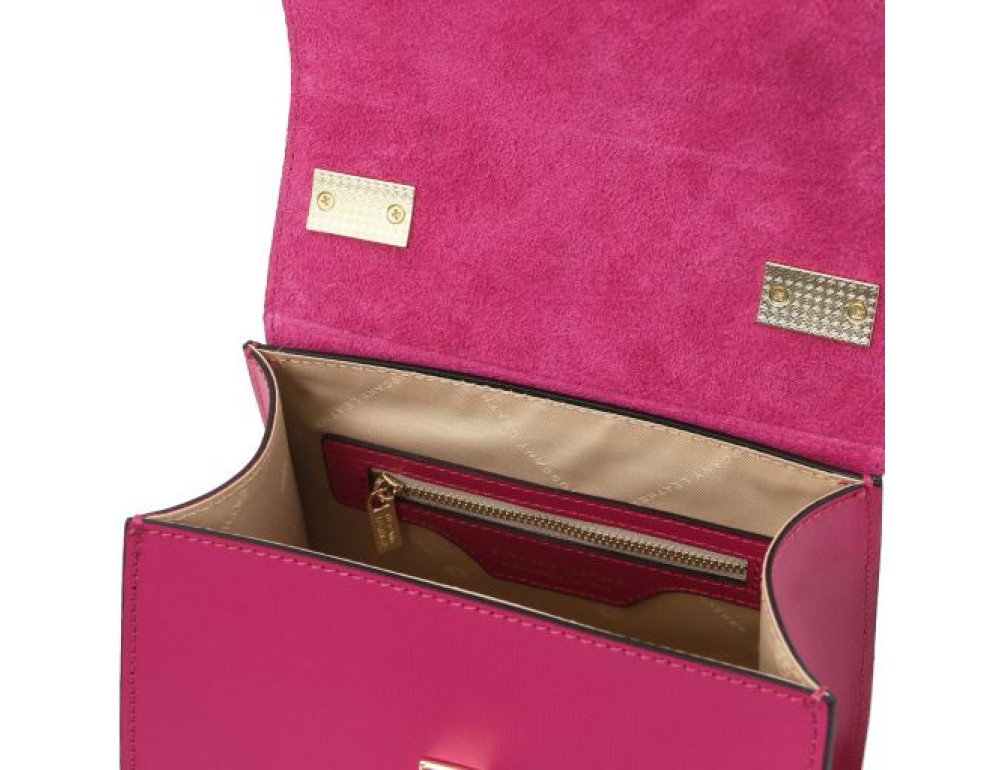 Жіноча італійська сумочка з телячої шкіри TL BAG TL142203 FUCHSIA - Фотографія № 5