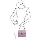 Жіноча італійська сумочка з телячої шкіри TL BAG TL142203 LILAC - Фотографія № 101