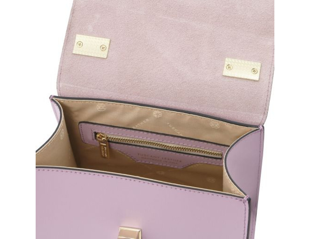 Жіноча італійська сумочка з телячої шкіри TL BAG TL142203 LILAC - Фотографія № 5