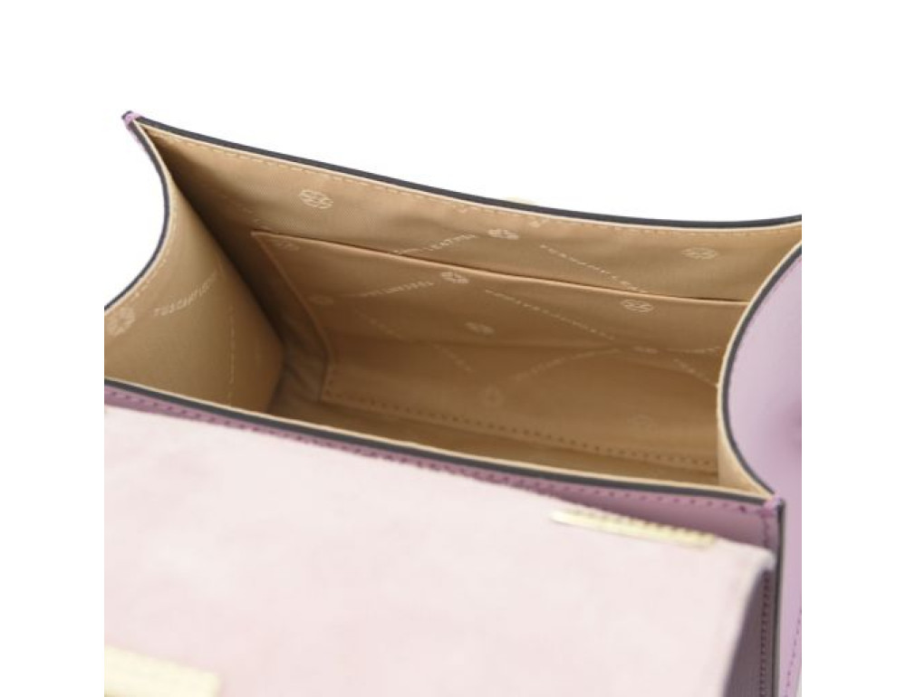 Жіноча італійська сумочка з телячої шкіри TL BAG TL142203 LILAC - Фотографія № 6