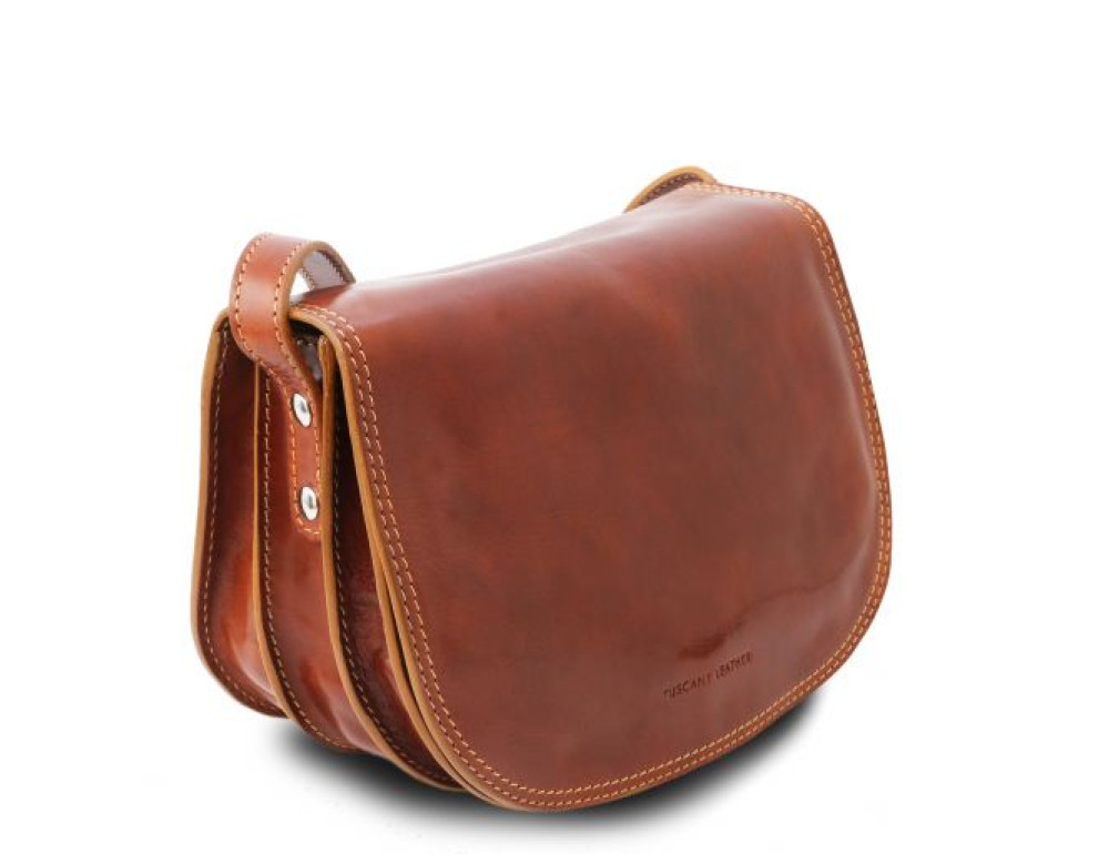 Светло-коричневая женская кожаная сумка Tuscany Leather Isabella TL9031 Med - Фото № 3